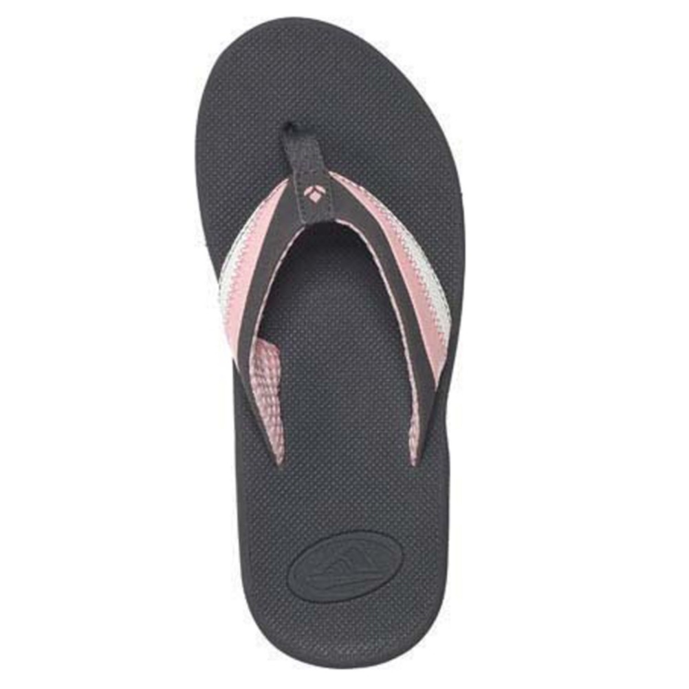 Reef Reefedge Womens Flip Flops, Charcoal-White-Pink, swatch