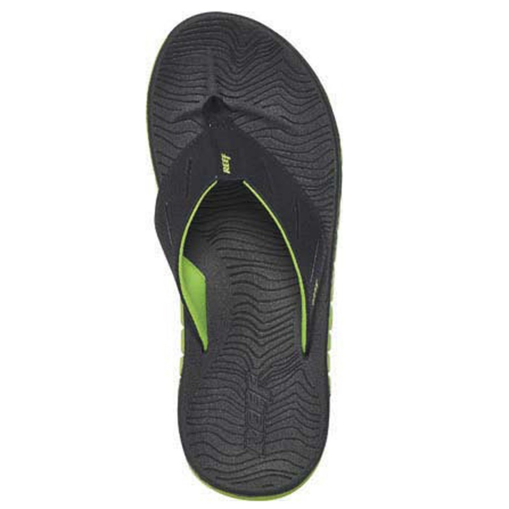 Reef Rodeo Flip Mens Flip Flops, Black-Lime Green, swatch