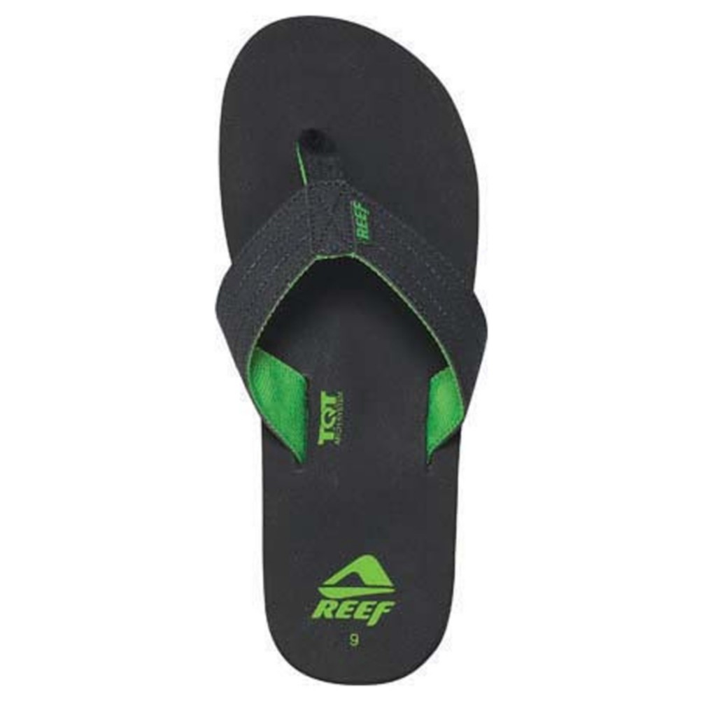Reef Quencha TQT Mens Flip Flops, Black-Green, swatch