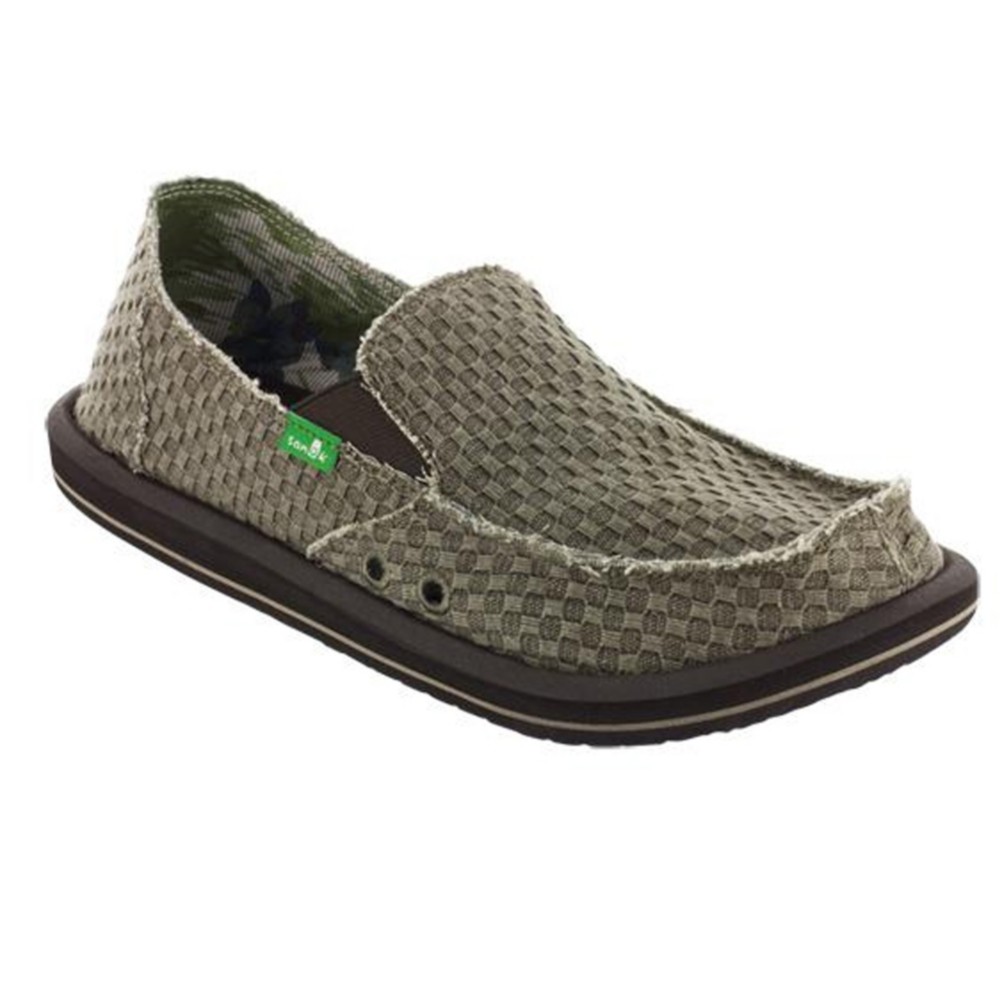 Sanuk Vagabond Yogi Mens Shoes, Olive, swatch