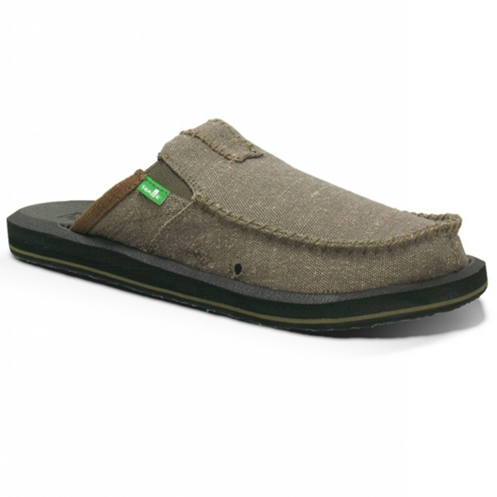 Sanuk You Got My Back II Mens Shoes, Army, medium