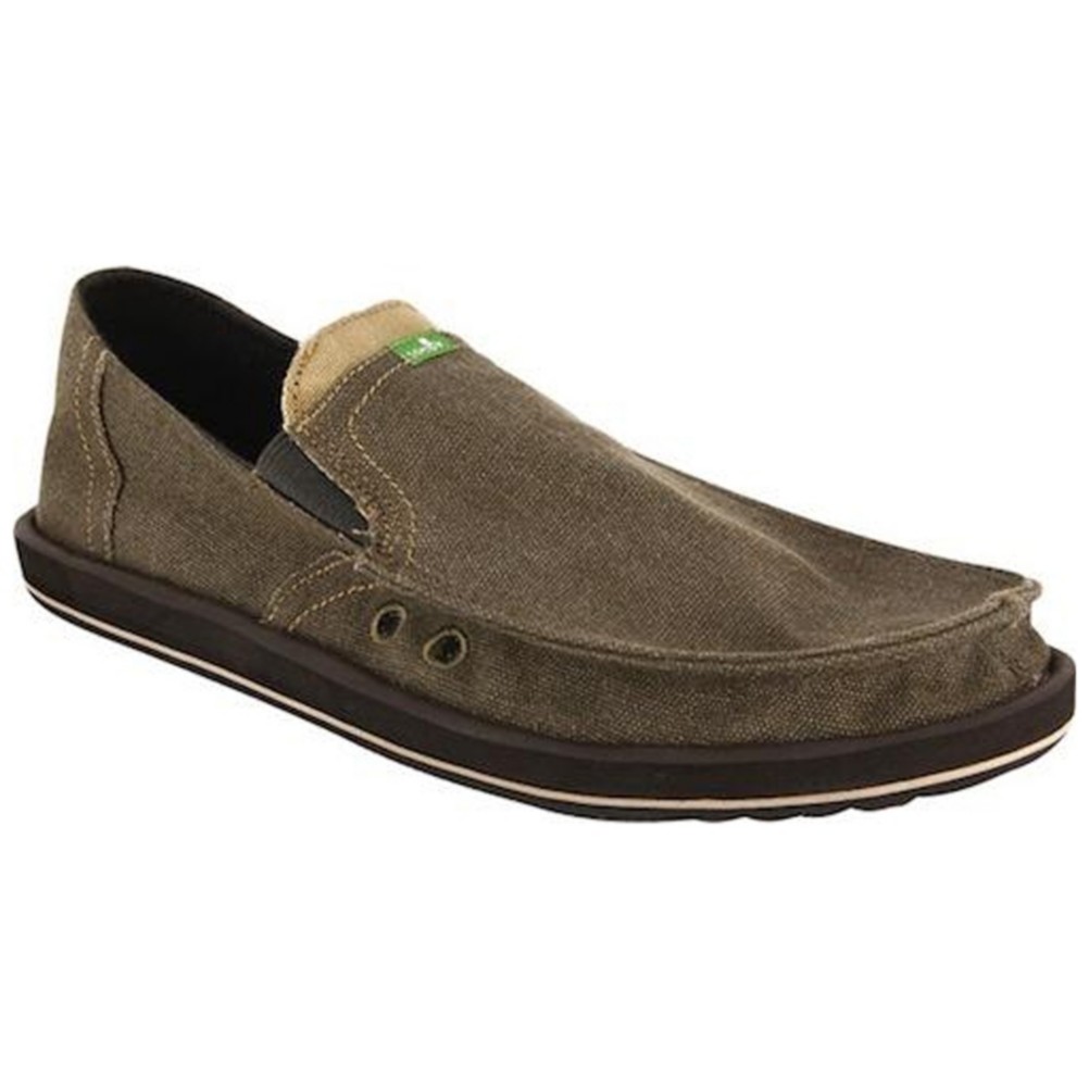 Sanuk Pick Pocket Mens Shoes, Brown, medium