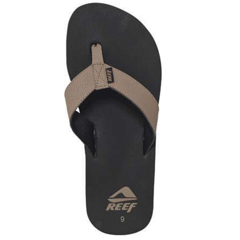 Reef Surform Mens Flip Flops, Black-Tan, medium
