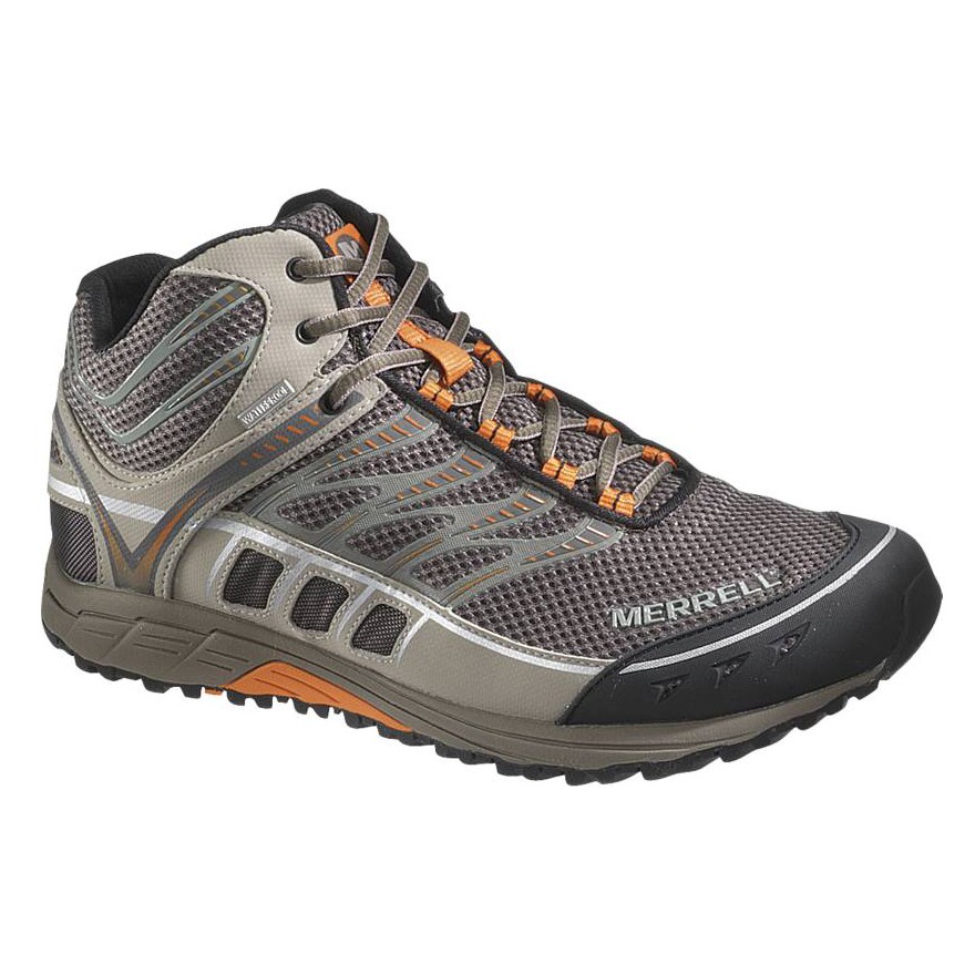 Merrell Mix Master Tuff Mid Waterproof Mens Shoes, Boulder-Brindle, medium