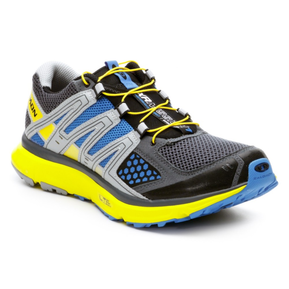 Salomon XR Mission Mens Shoes, Grey Denim-Canary Yellow-Union, swatch