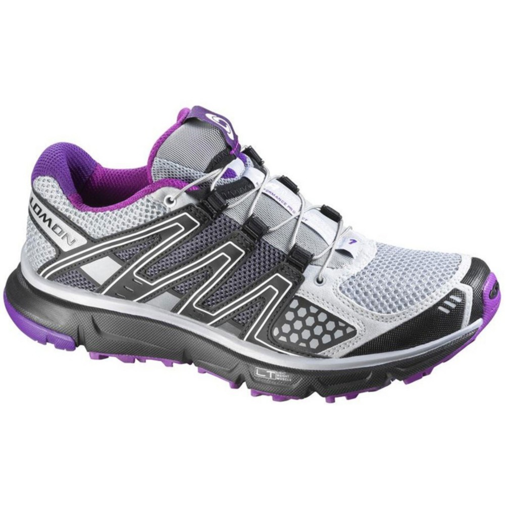 Salomon XR Mission Womens Shoes, Light Onix-Black-Anemone Purpl, medium
