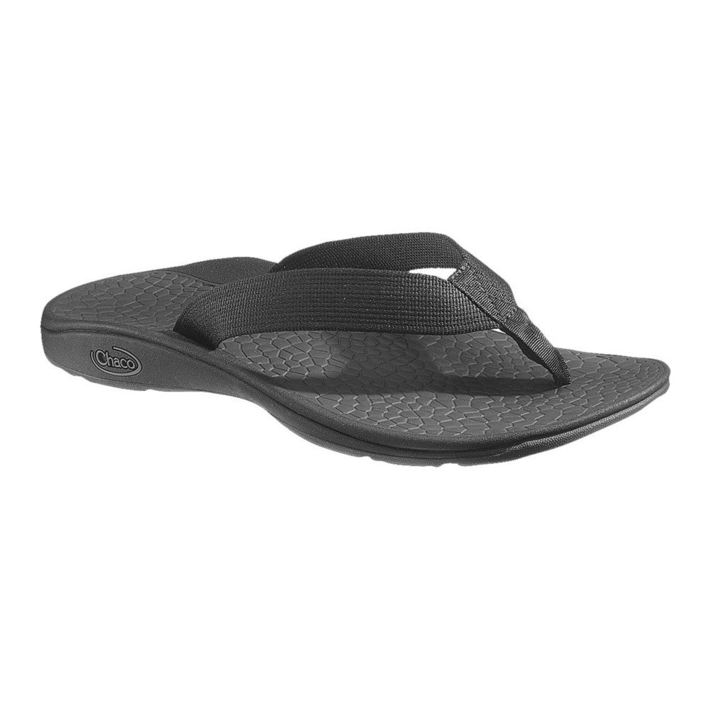Chaco Fathom Mens Flip Flops, Black, swatch