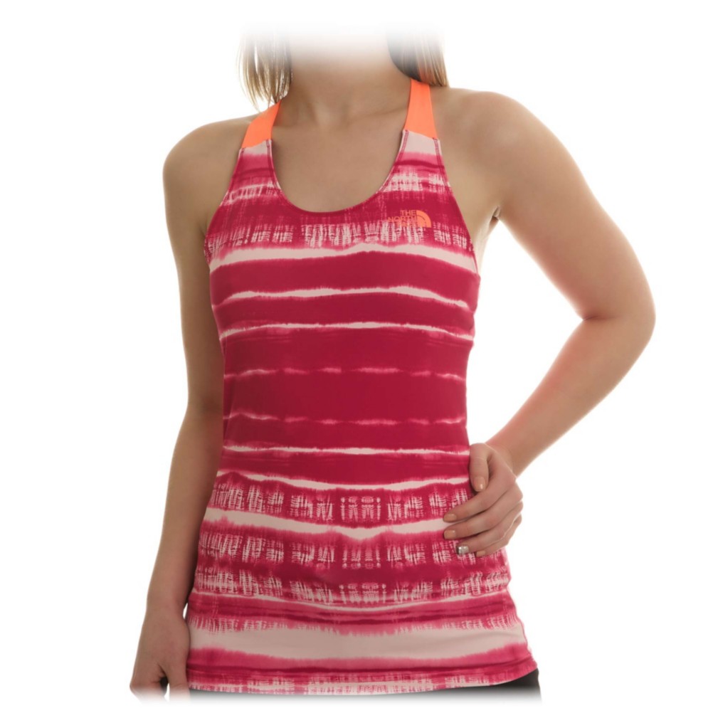 The North Face Class V Racerback Tank Womens Shirt, Fuschia Pink Shibori Print, swatch