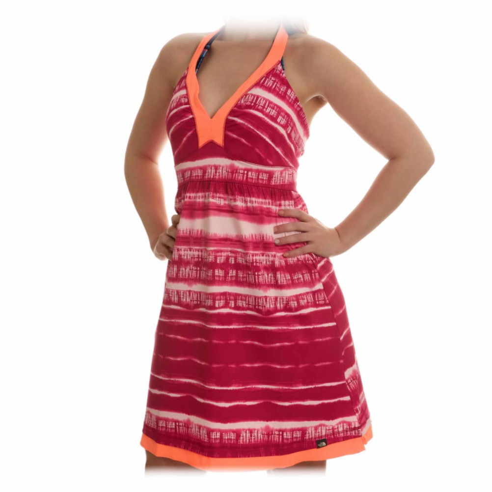 The North Face Echo Lake Dress, Fuschia Pink Shibori Print, swatch