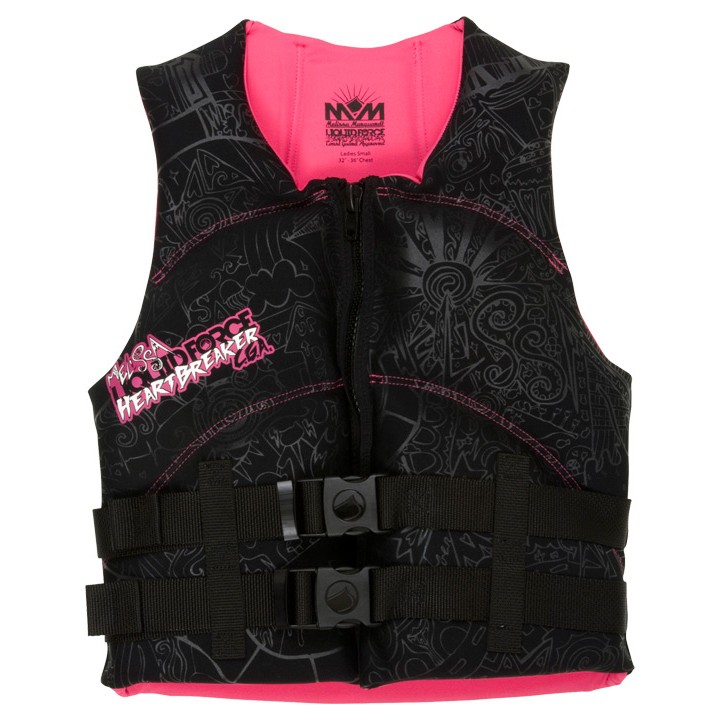 Liquid Force Heartbreaker Neo Womens Life Jacket 2013, Black-Pink, medium