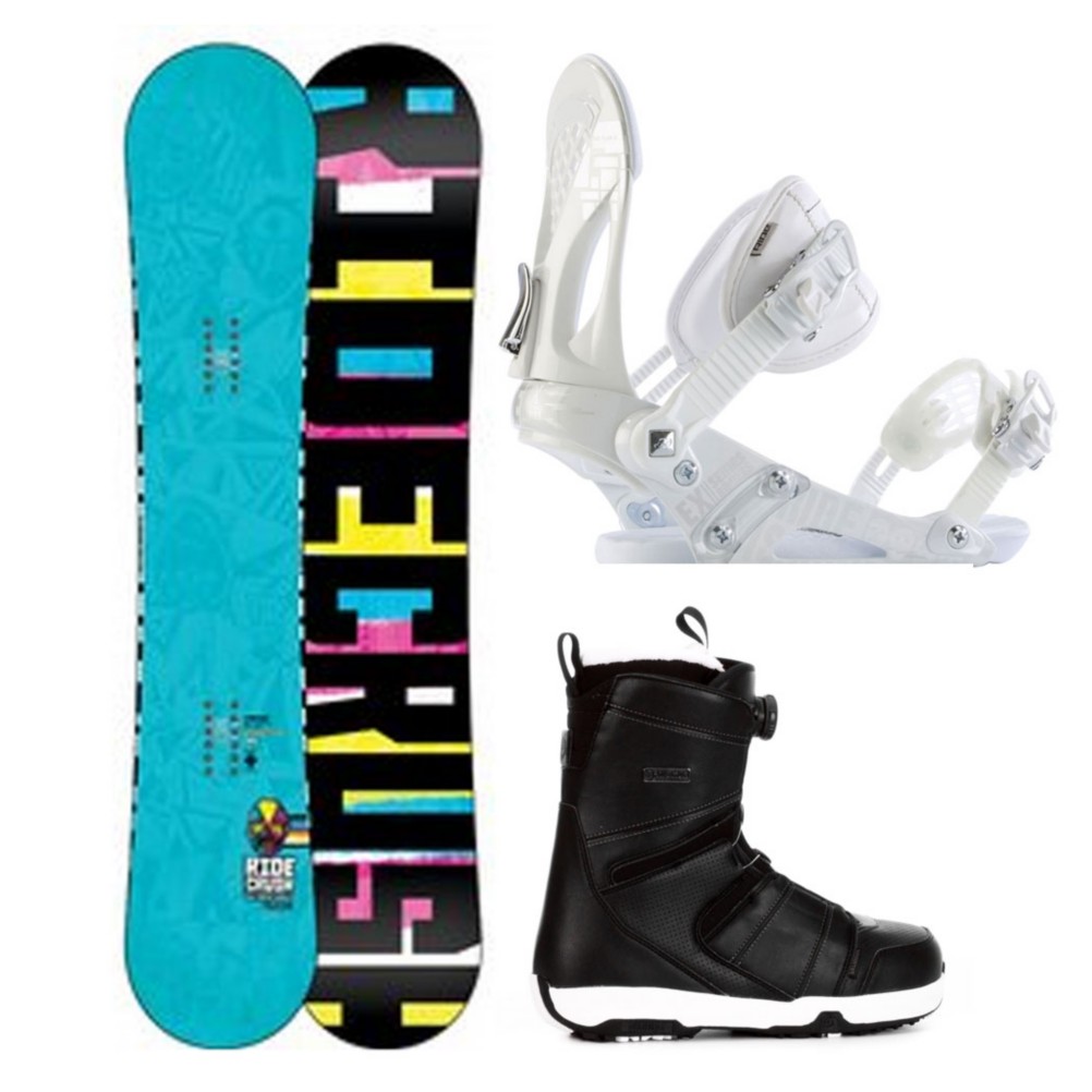 Ride Crush Complete Snowboard Package 2013, 152cm, swatch