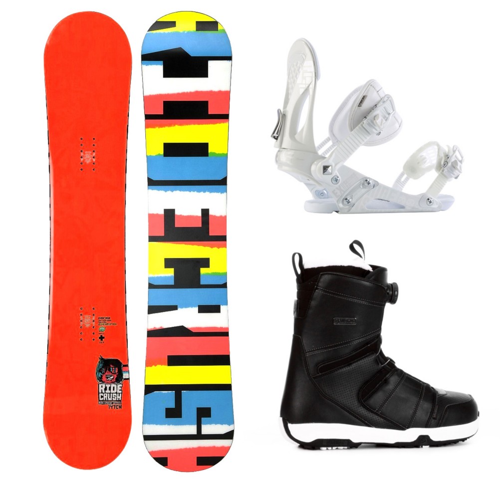 Ride Crush Complete Snowboard Package 2013, 155cm, swatch