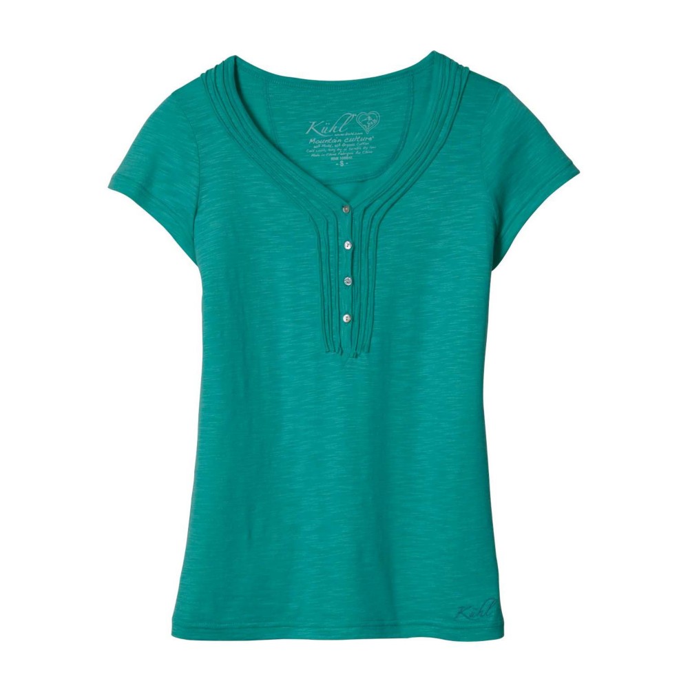 KUHL Vega Henley Womens T-Shirt, Spearmint, medium