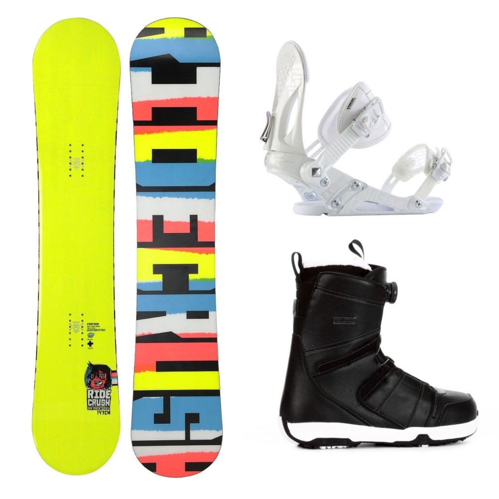 Ride Crush Wide Complete Snowboard Package 2013, 153cm, medium