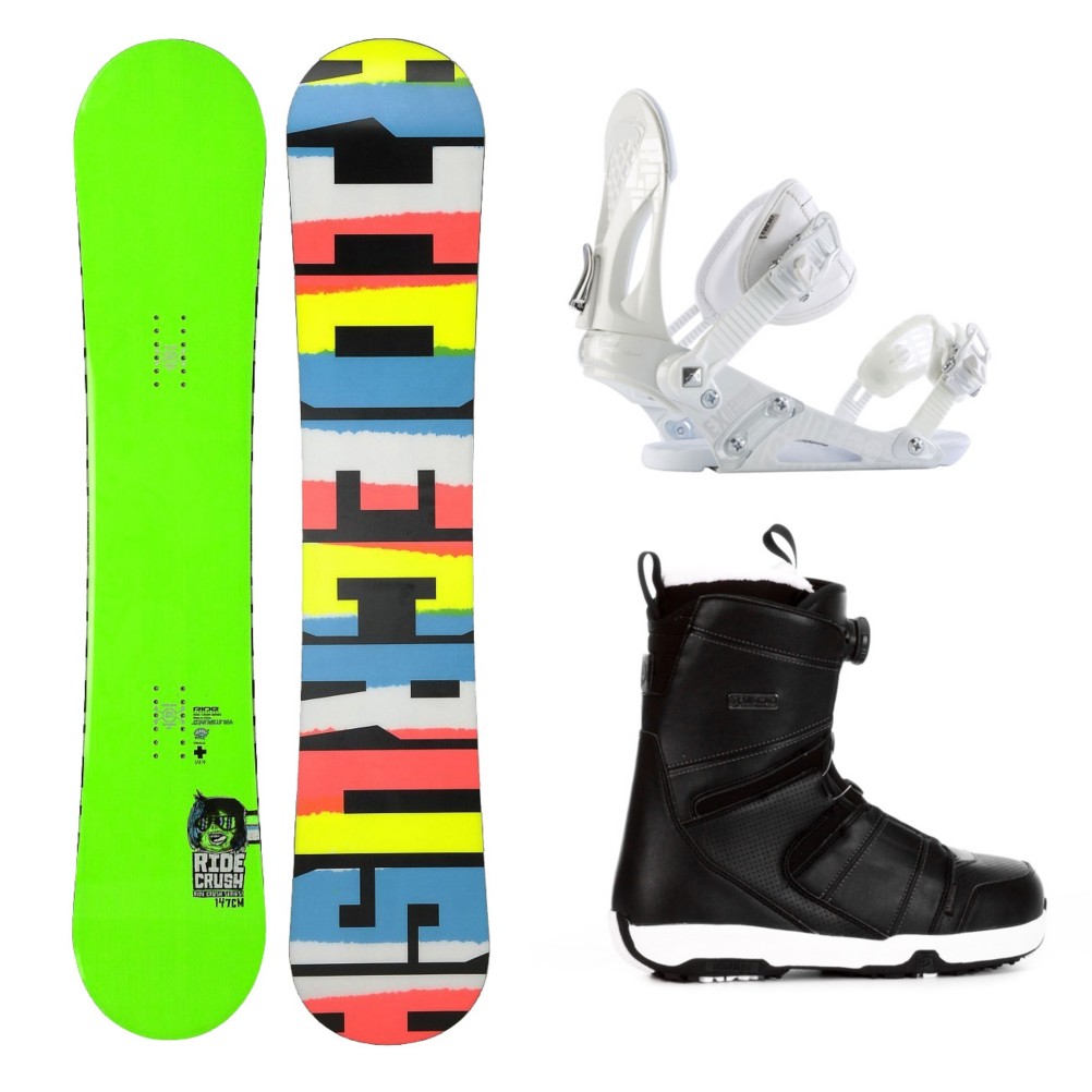 Ride Crush Wide Complete Snowboard Package 2013, 156cm, swatch