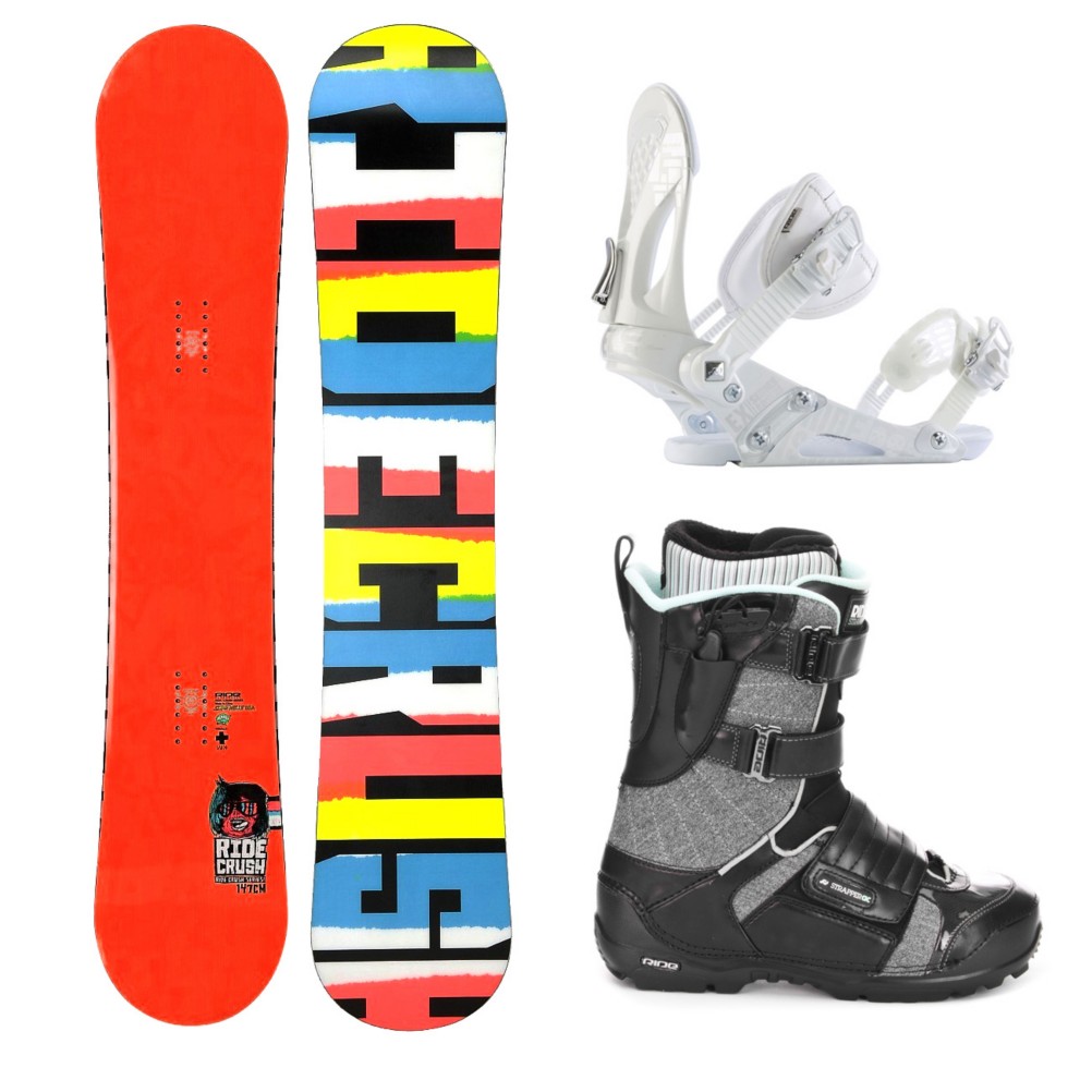 Ride Crush Complete Snowboard Package 2013, 155cm, swatch