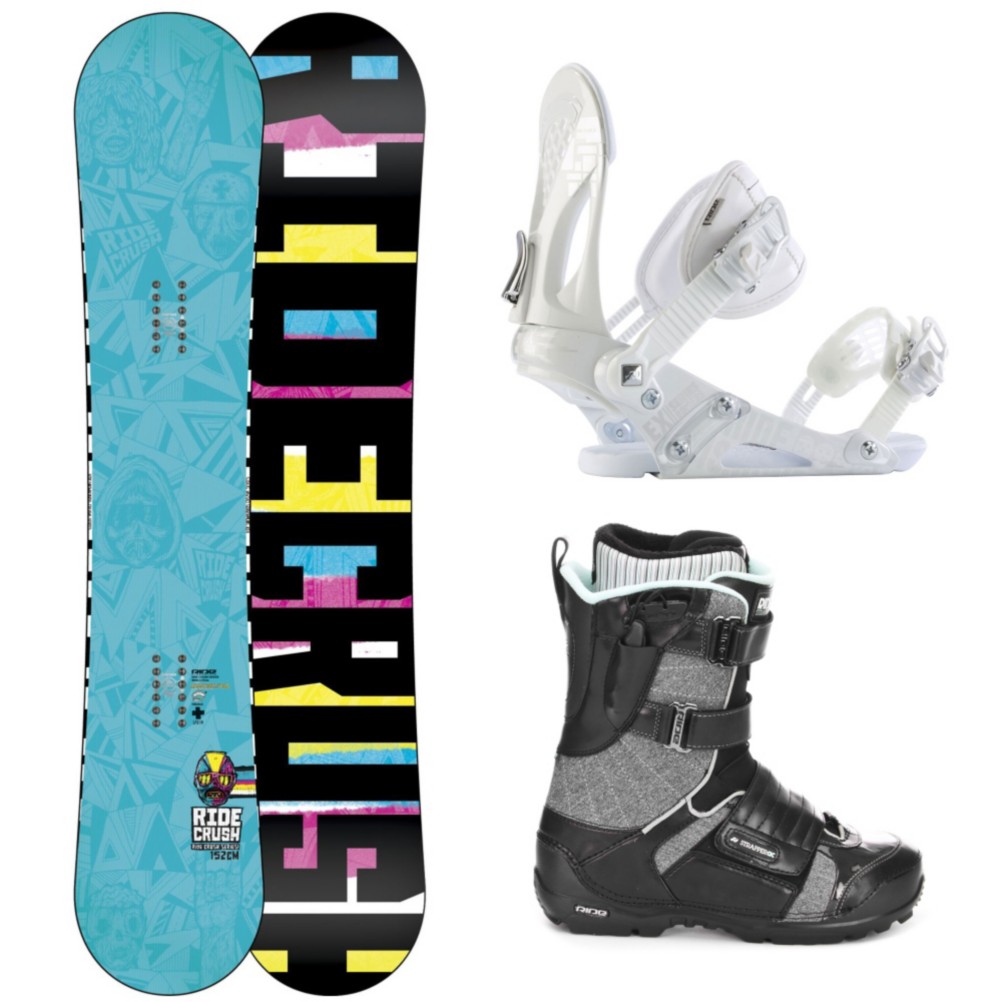 Ride Crush Complete Snowboard Package 2013, 152cm, swatch