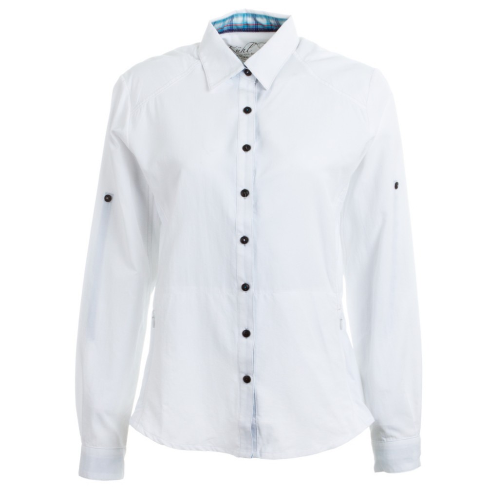 KUHL Wunderer L/S Womens Shirt, White, swatch