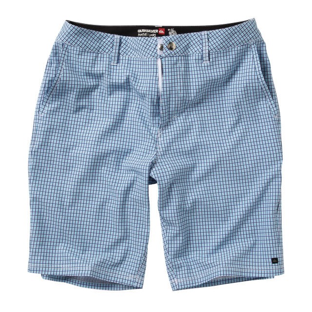 Quiksilver Platypus Board Shorts, White Gingham, swatch