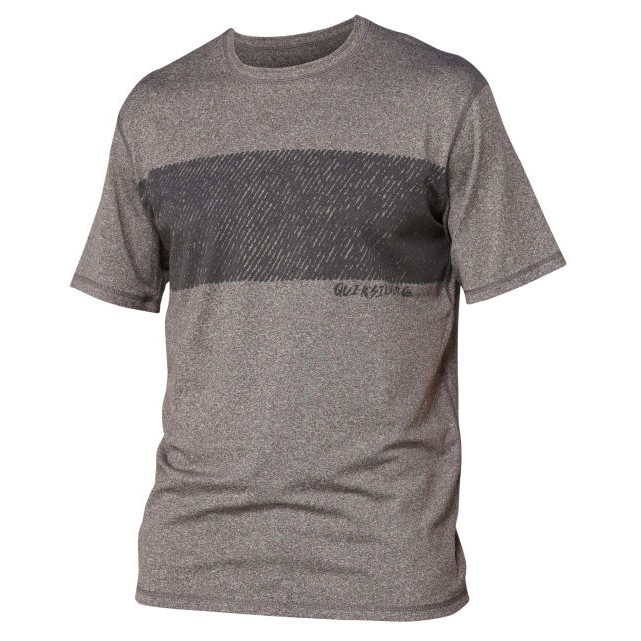 Quiksilver Line Up Short Sleeve Mens Rash Guard, Grey, swatch