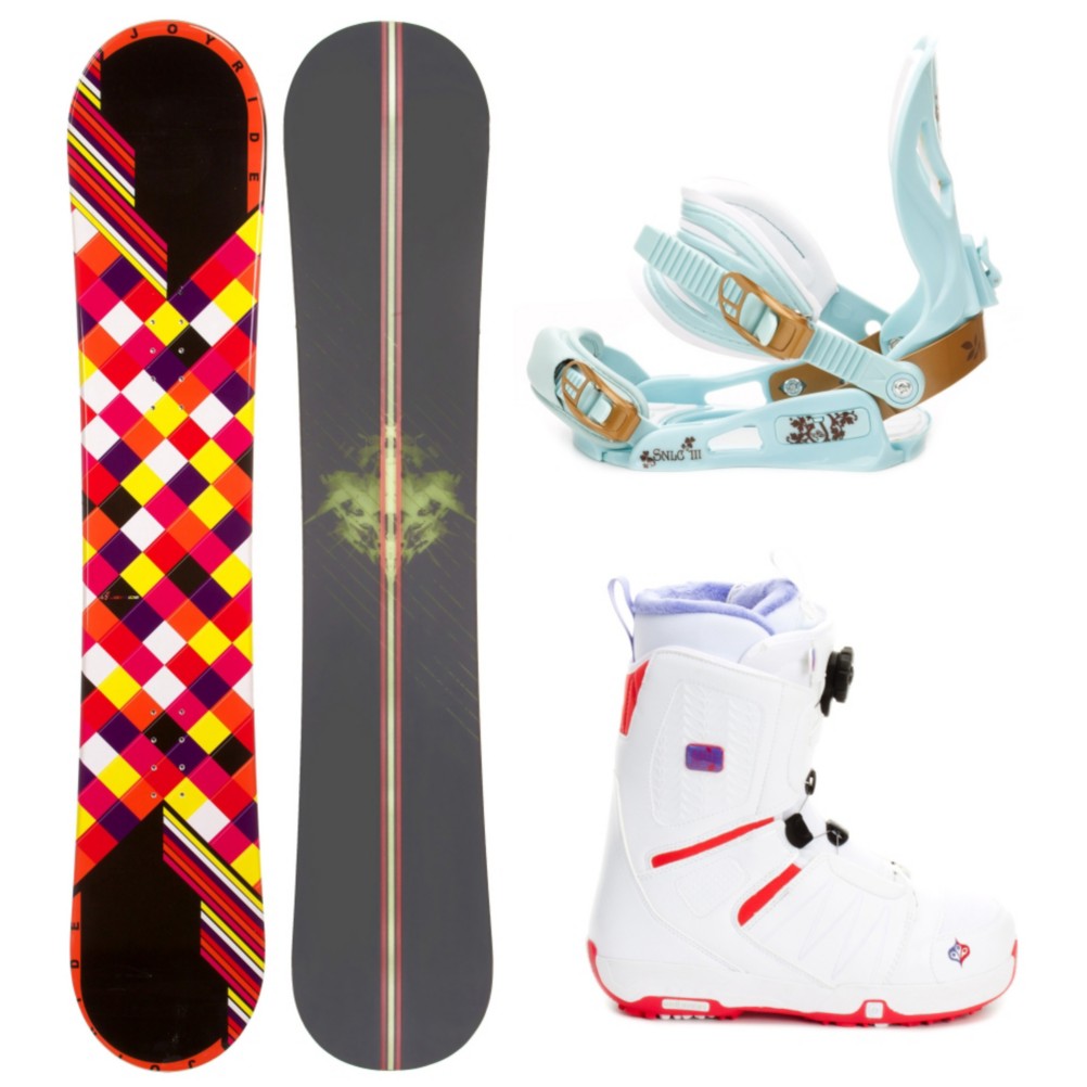 Joyride Checkers Black Womens Complete Snowboard Package 2013, , medium