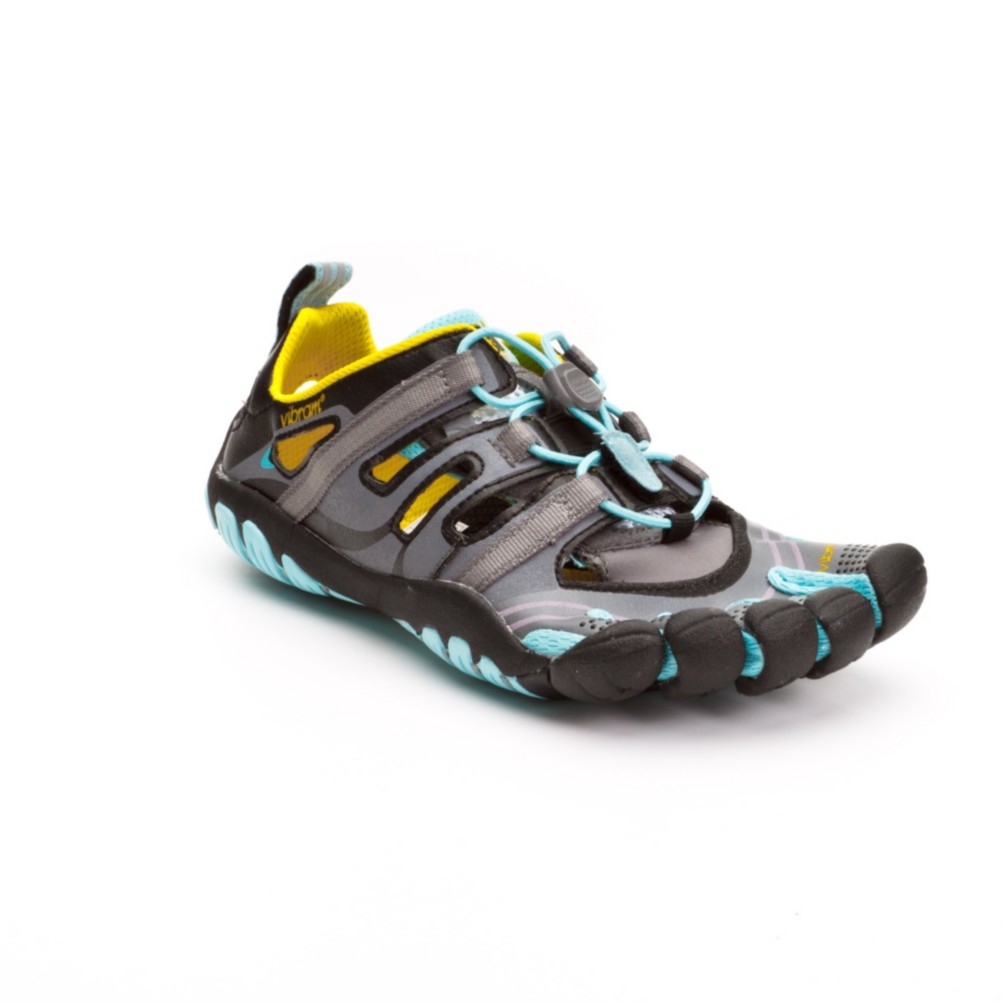 Vibram FiveFingers Treksport Sandal Womens Athletic Shoes, Aqua-Black, medium