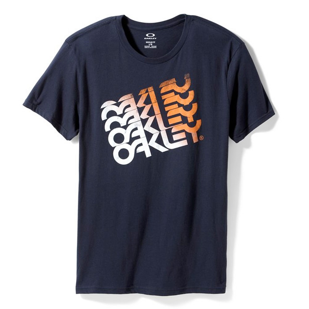 Oakley Quad Factory T-Shirt, Navy Blue, swatch