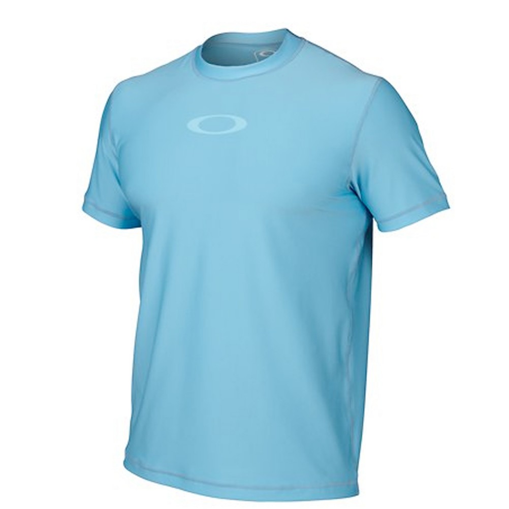 Oakley Ellipse Tee Mens Rash Guard, Ethereal Blue, medium