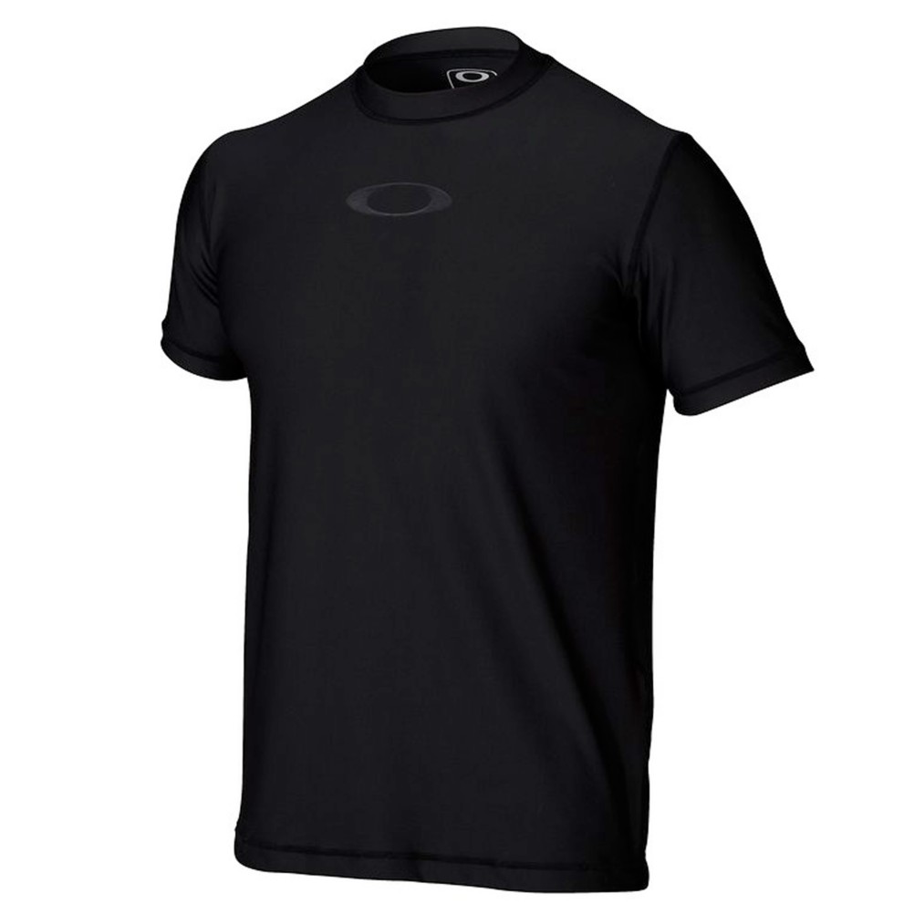 Oakley Ellipse Tee Mens Rash Guard, Jet Black, swatch