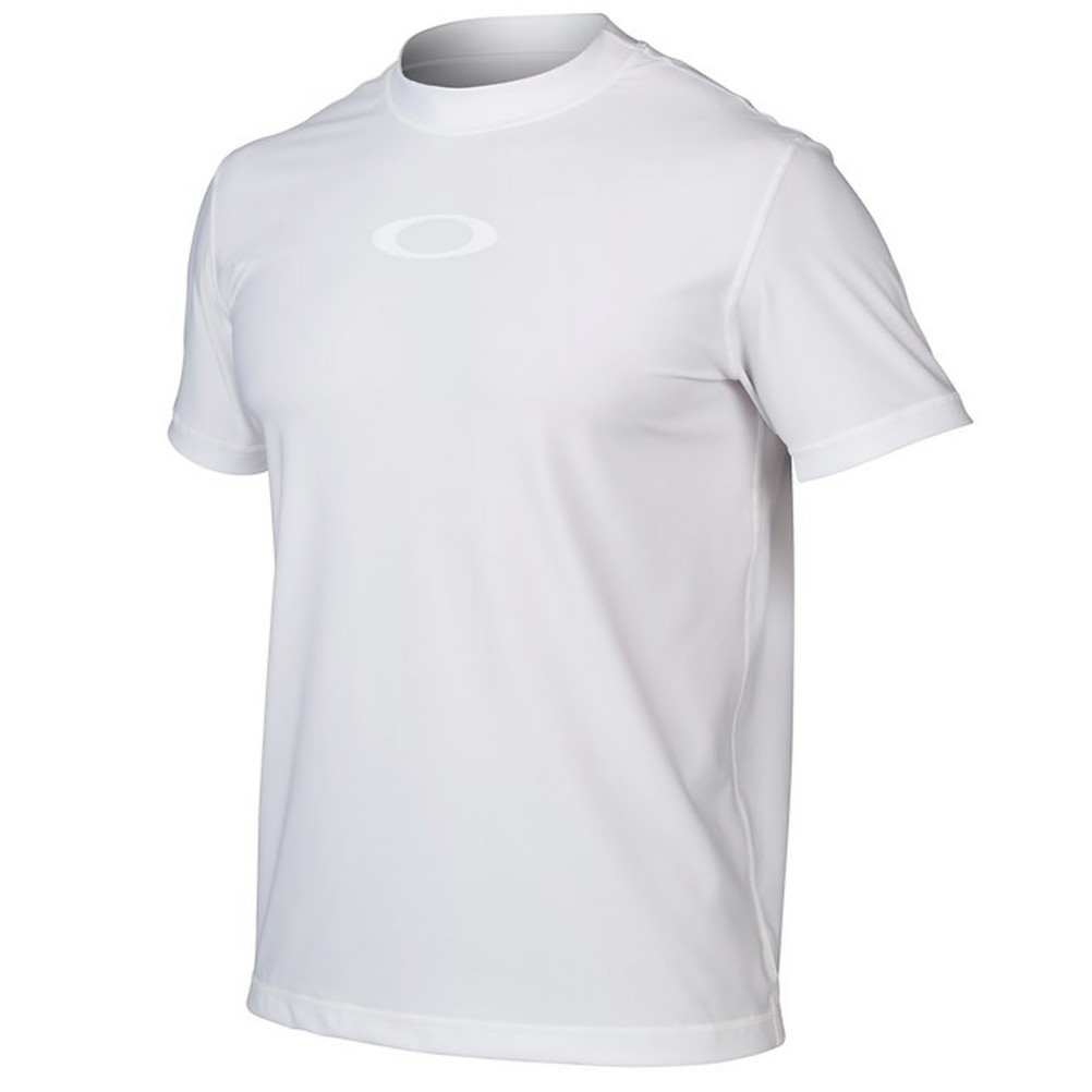 Oakley Ellipse Tee Mens Rash Guard, White, swatch