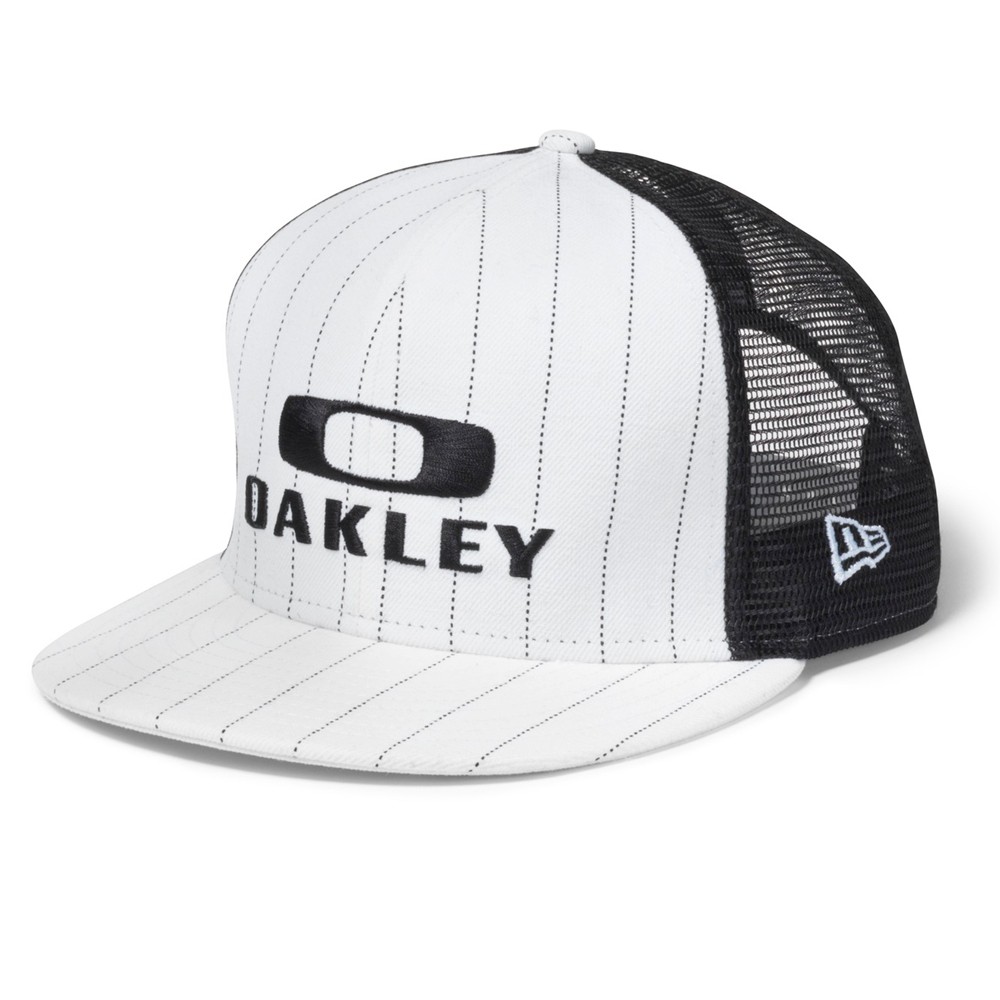 Oakley Pinstripe Trucker Hat, White, swatch