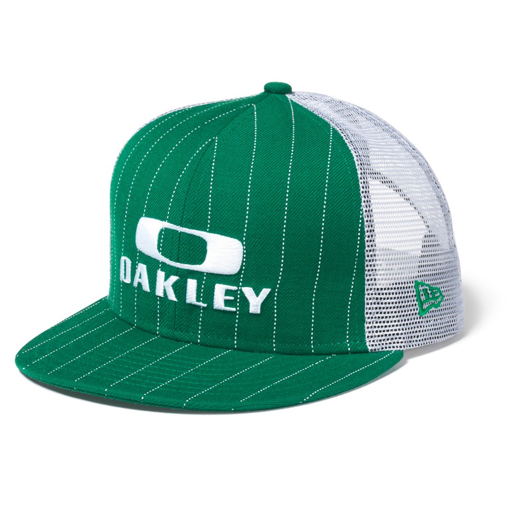 Oakley Pinstripe Trucker Hat, Kelly Green, medium