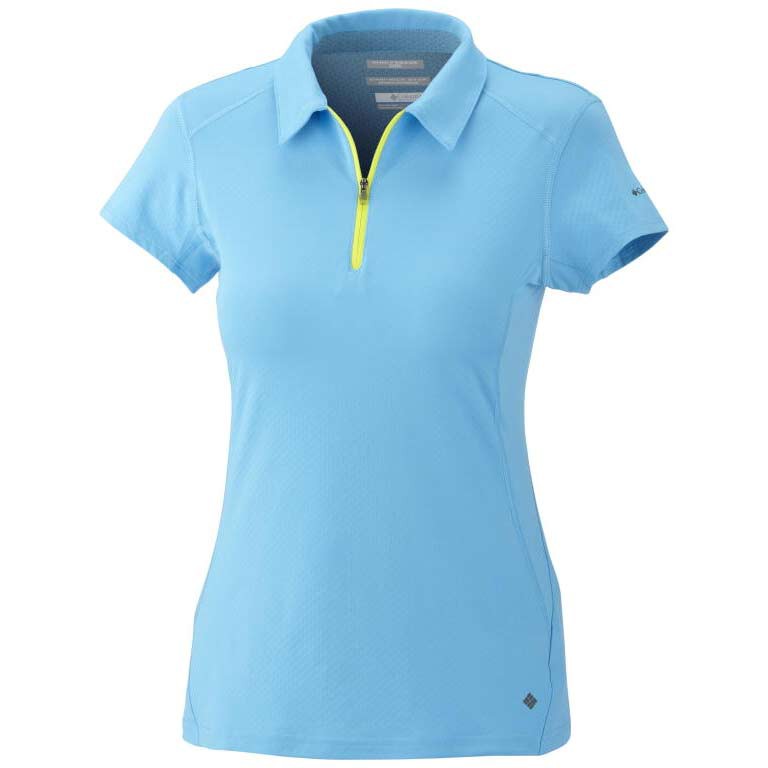 Columbia Freeze Degree S/S Polo Womens Shirt, Riptide, swatch