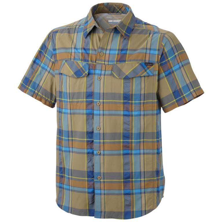 Columbia Silver Ridge Multi Plaid S/S Shirt, Riptide Large Plaid, medium