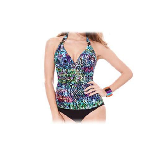 Profile by Gottex Aztec Halter Bathing Suit Top, , medium