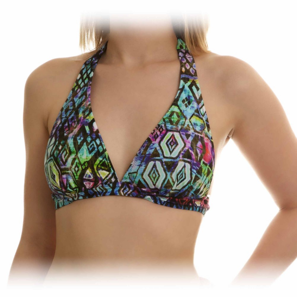 Profile by Gottex Aztec Halter Bra Bathing Suit Top, , medium