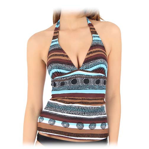 Profile by Gottex Tribal Beat Halter Bathing Suit Top, , medium