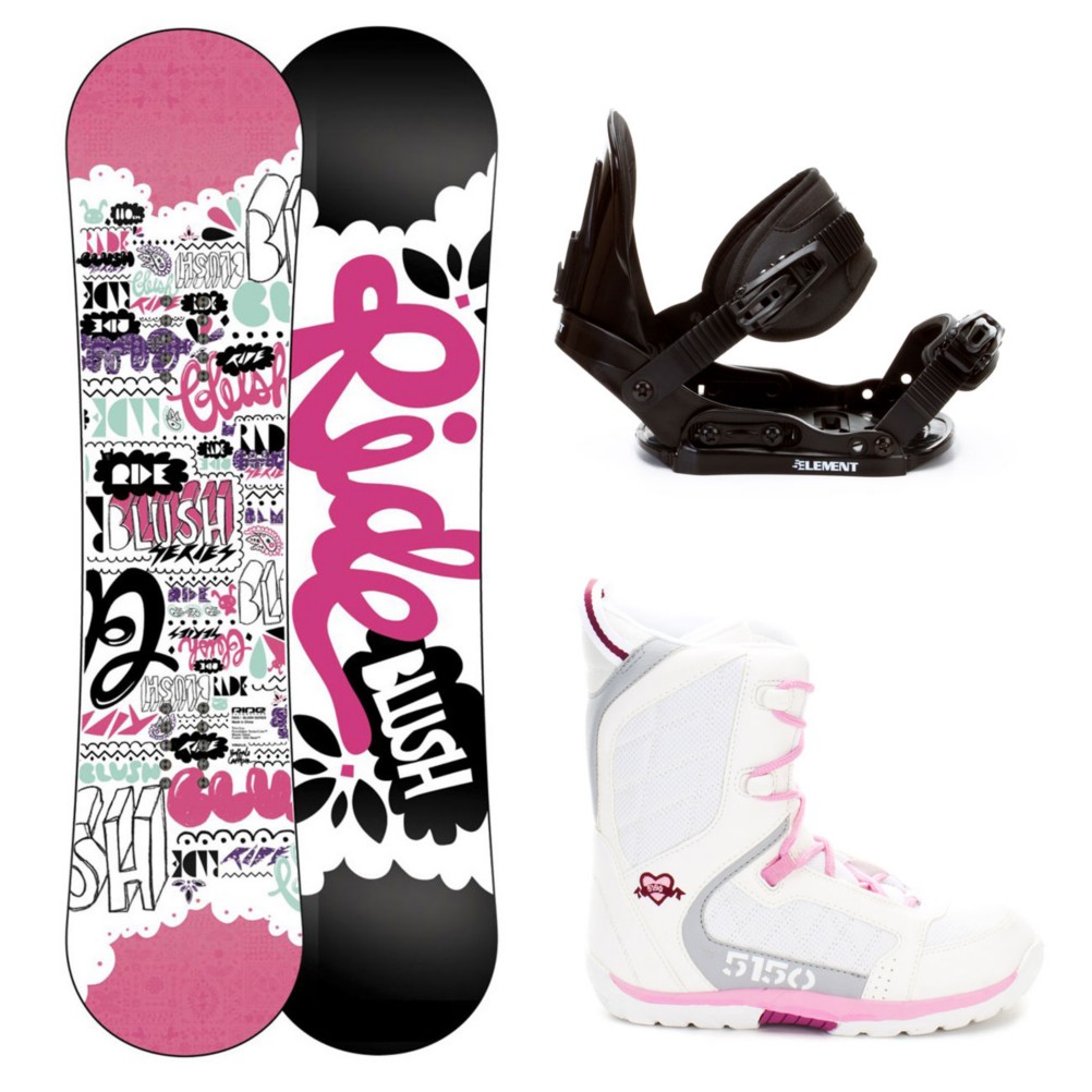 Ride Blush Slider Brigade Girls Complete Snowboard Package 2013, , medium