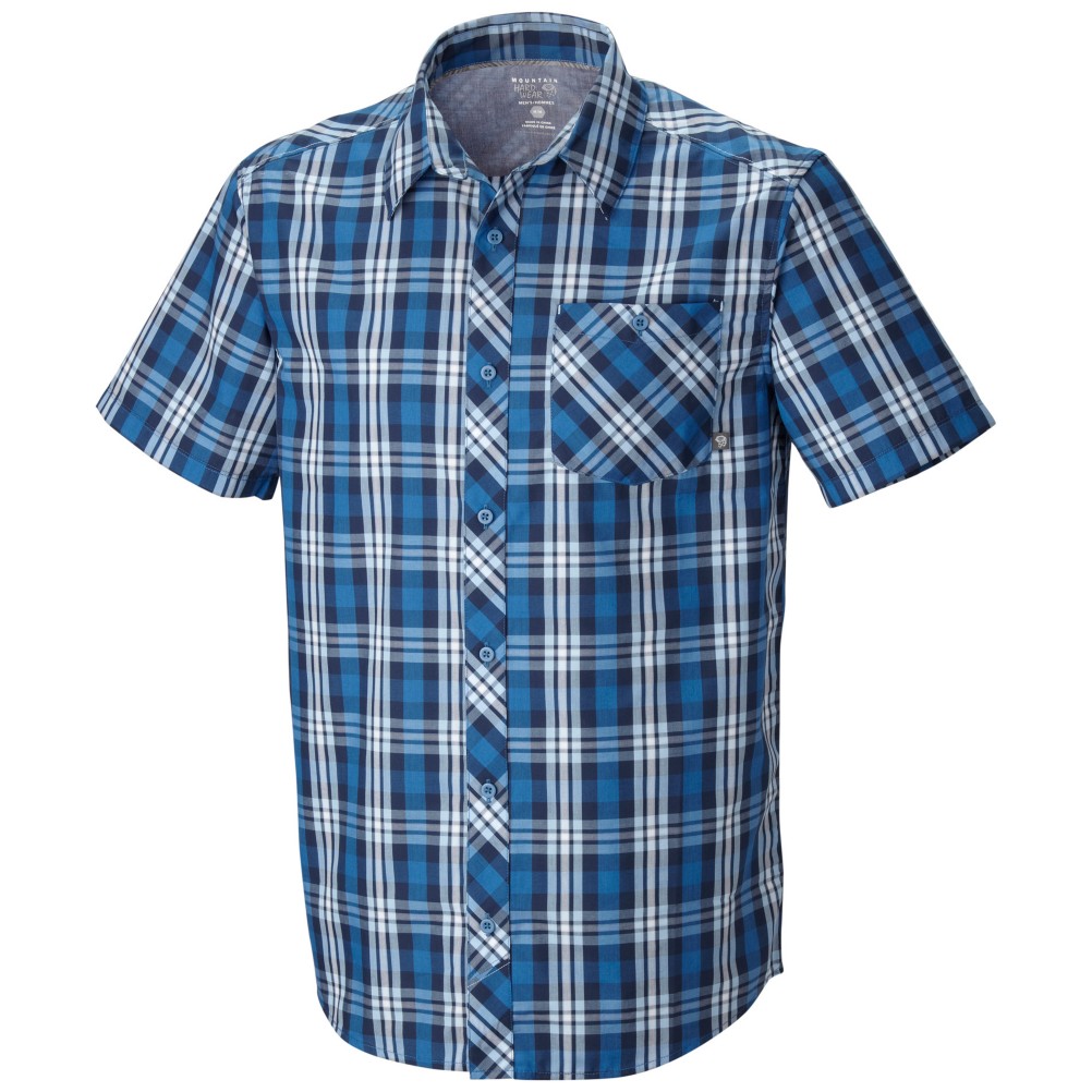 Mountain Hardwear Hibbard Short Sleeve Shirt, Impulse Blue, medium