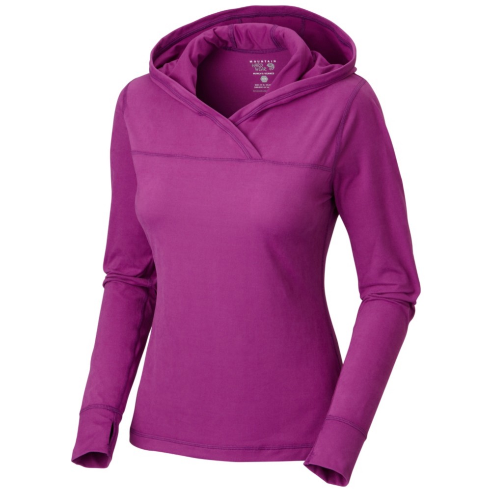 Mountain Hardwear Butter Hooded Topper Pullover Womens Hoodie, Berry Jam, medium