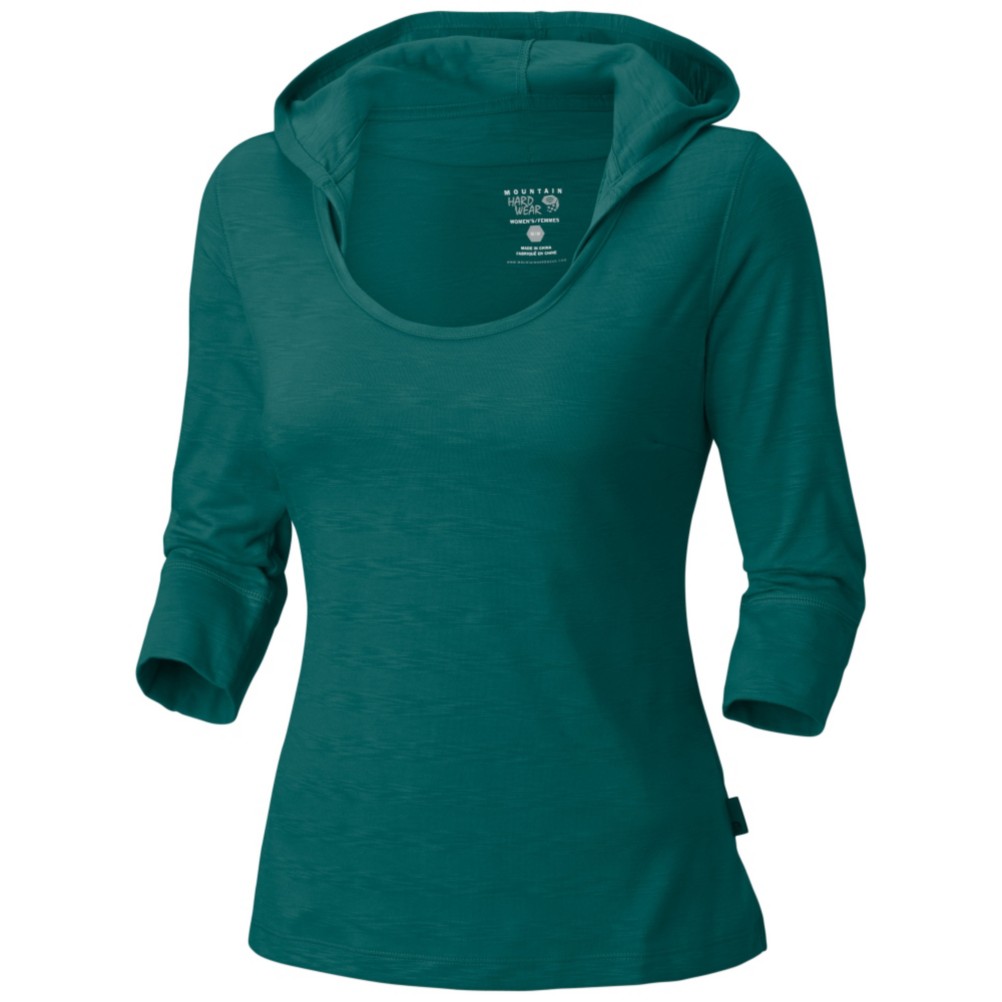 Mountain Hardwear Lochvale Slub Long Sleeve Womens Hoodie, Waterfall, medium