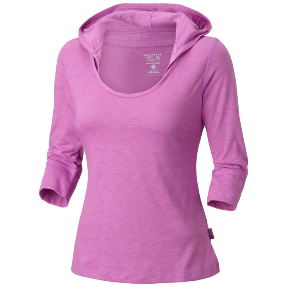 Mountain Hardwear Lochvale Slub Long Sleeve Womens Hoodie, Blossom Pink, medium