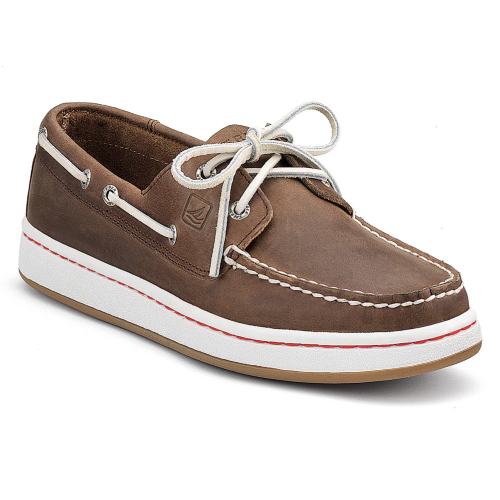 Sperry Cup 2-Eye Mens Shoes, Dark Brown-Sahara, swatch
