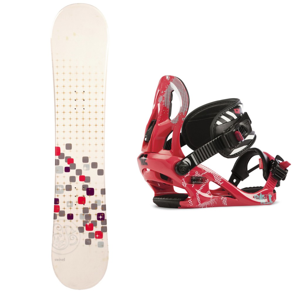 Swivel Sparkle Kat Girls Snowboard and Binding Package 2013, , medium