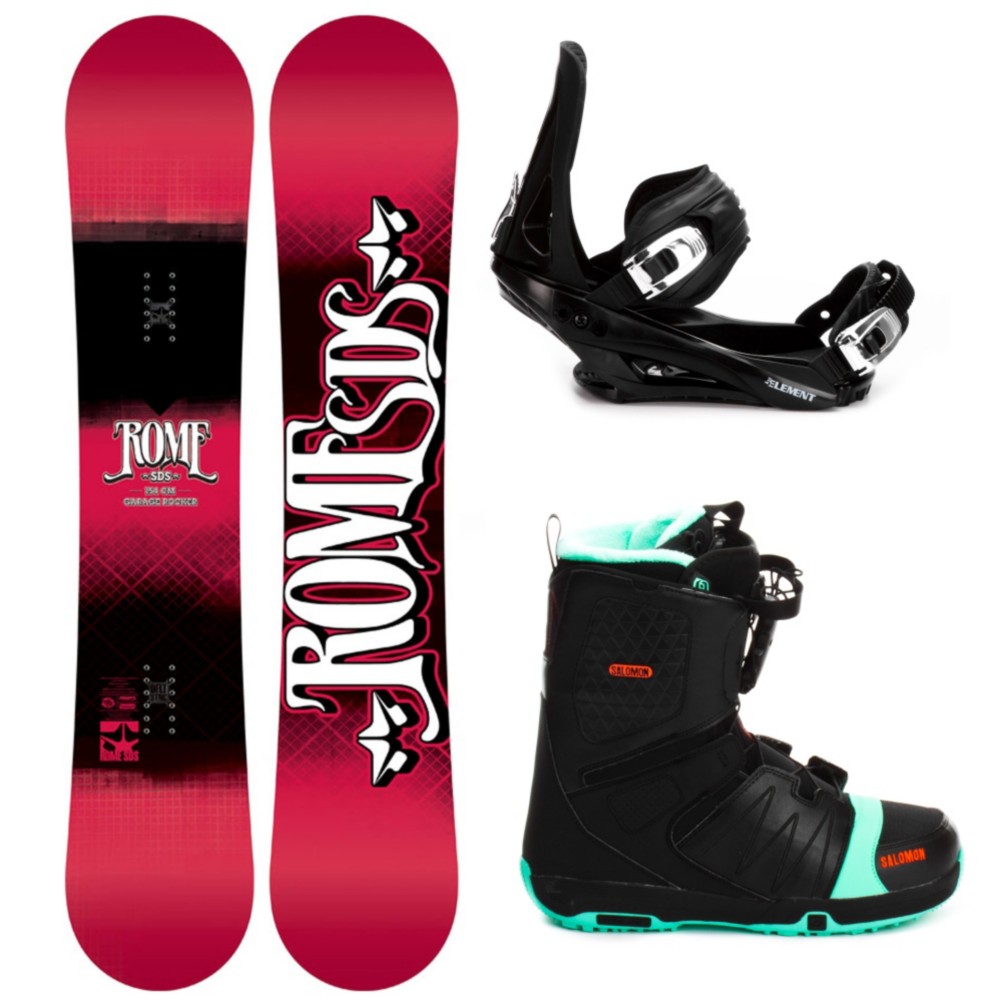 Rome Garage Rocker Complete Snowboard Package 2013, 154cm, swatch