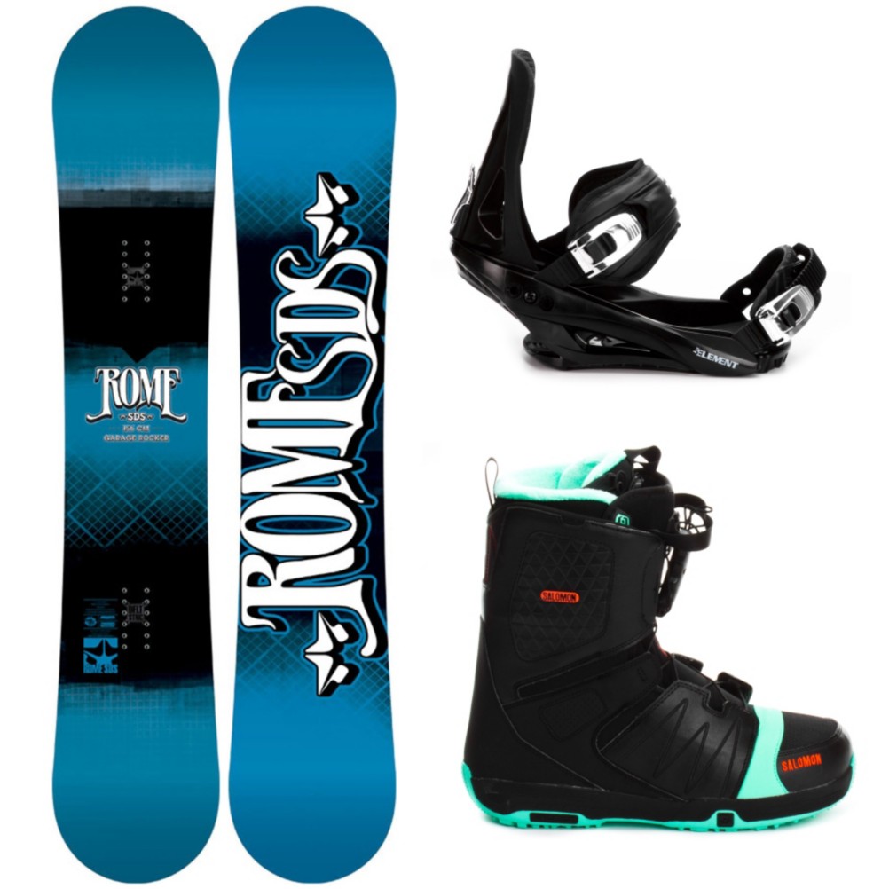 Rome Garage Rocker Complete Snowboard Package 2013, 156cm, swatch
