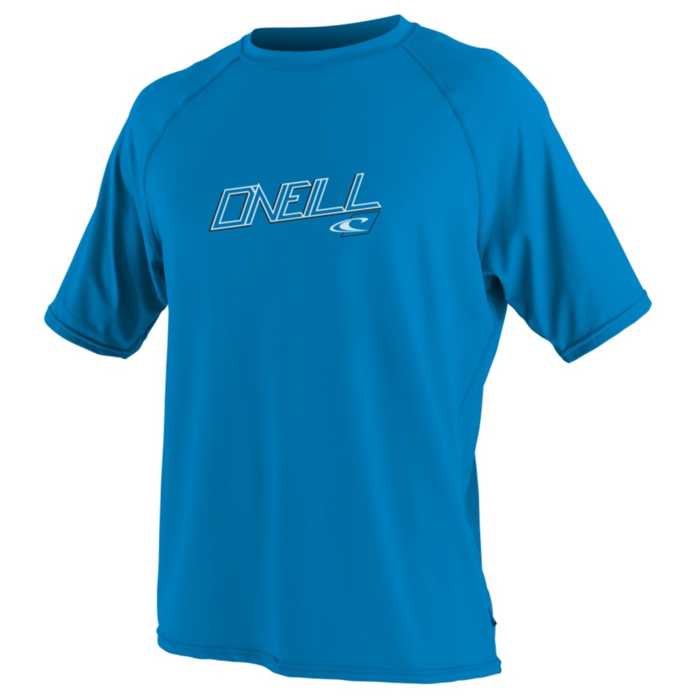 O'Neill 24/7 Tech Short Sleeve Crew Mens Rash Guard, Brite Blue, swatch