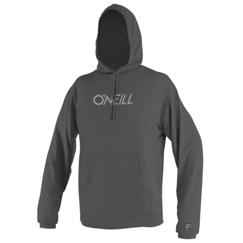 O'Neill 24/7 Tech Long Sleeve Hoodie Mens Rash Guard, Smoke, swatch