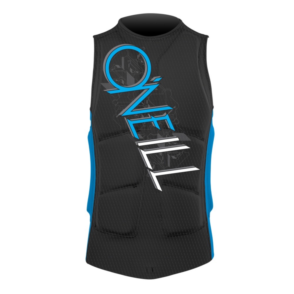 O'Neill Gooru Padded Comp Adult Life Jacket 2013, Black-Bright Blue, swatch