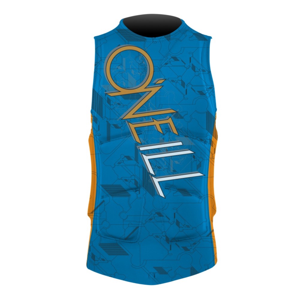 O'Neill Gooru Padded Comp Adult Life Jacket 2013, Bright Blue-Orange, swatch